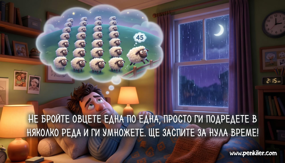 При проблеми със заспиването...